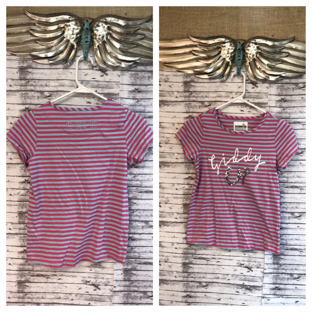 5/$25 Y11-12 Badminton Horseback Riding Teeshirt - Picture 2 of 6
